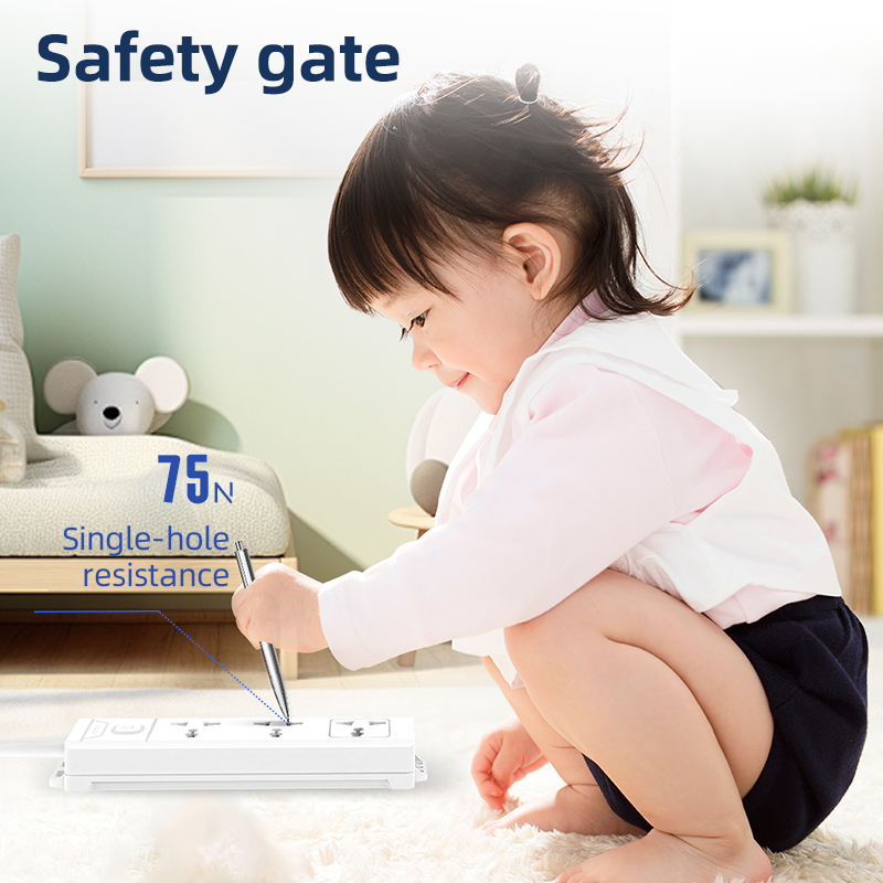 &Ocirc; cắm điện 6 c&ocirc;ng tắc 1 nguồn d&acirc;y d&agrave;i 3m - M&agrave;u trắng