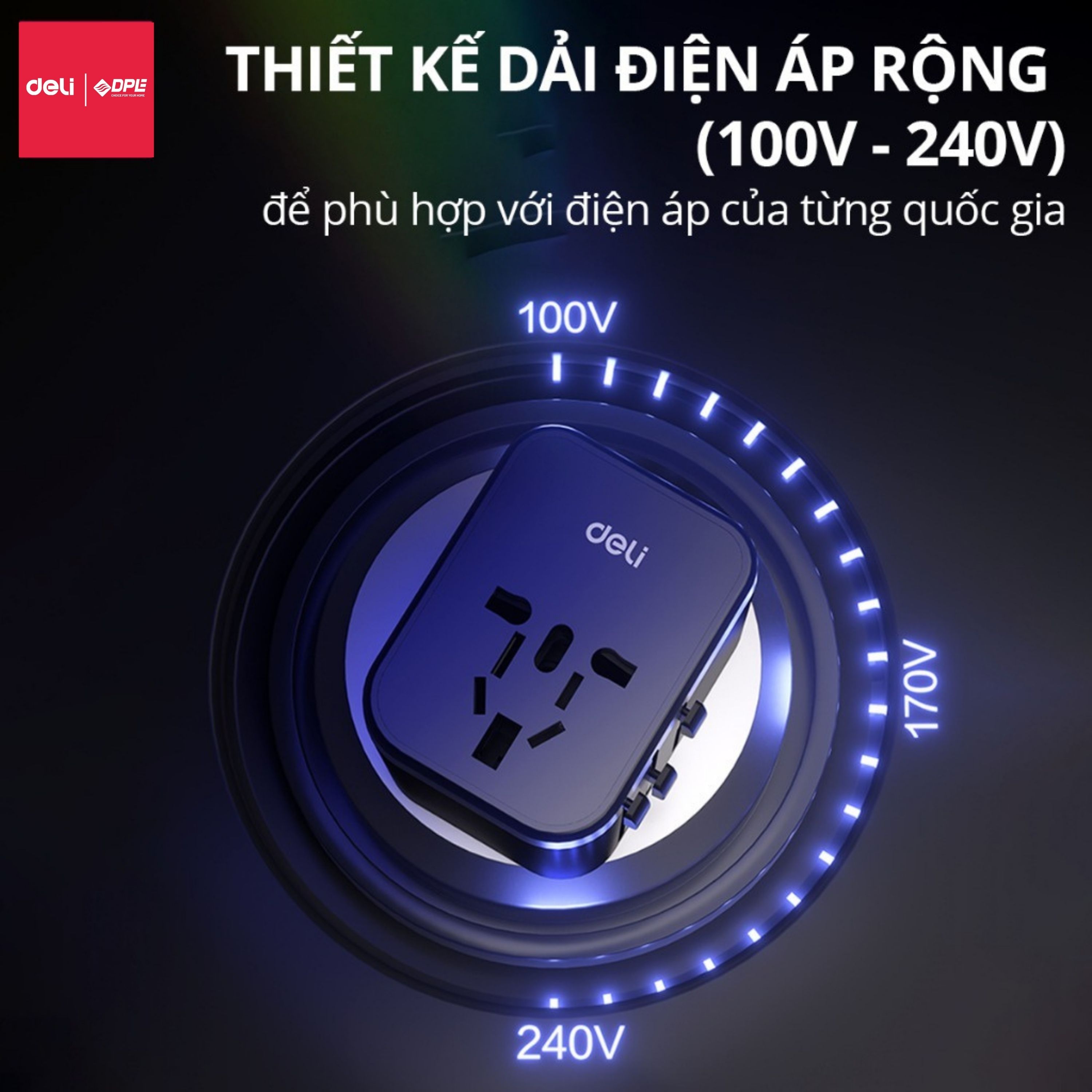 Ổ điện du lịch ph&ugrave; hợp hơn 150 quốc gia